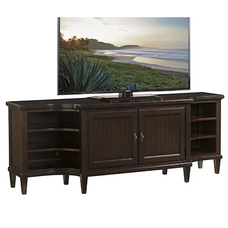 Transitional Whittier Large Media Console Fits 70" Flatscreen TV